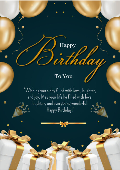 Birthday A4 template