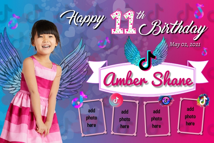 Copia de Tiktok Birthday Tarpaulin | PosterMyWall