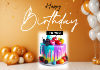 birthday Postal template