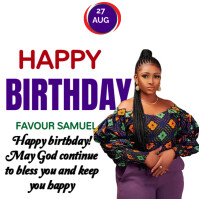 Birthday Square (1:1) template