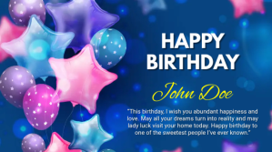 Birthday Ecrã digital (16:9) template