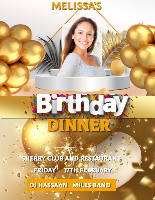 Birthday dinner Template PosterMyWall Birthday dinner Template PosterMyWall