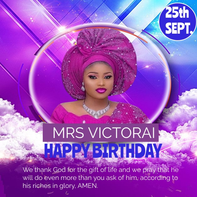 birthday flier Instagram Post template
