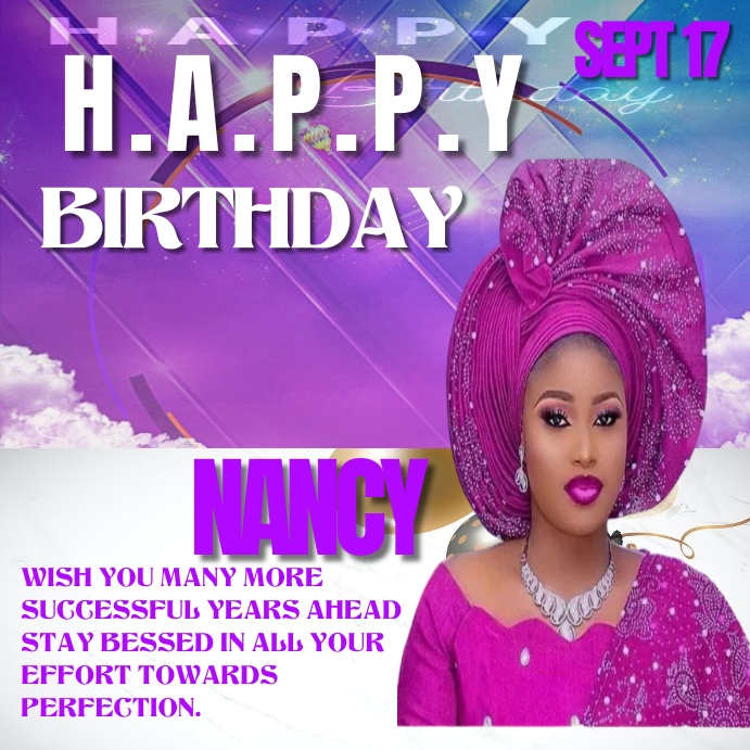 birthday flier Instagram Post template