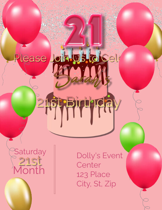 Birthday Flyer (us Letter) template