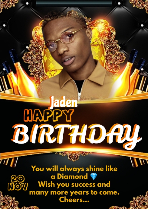 Birthday flyer (4) A4 template