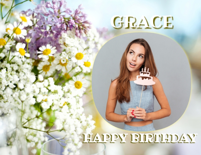 Birthday flyer (59) Ulotka (US Letter) template