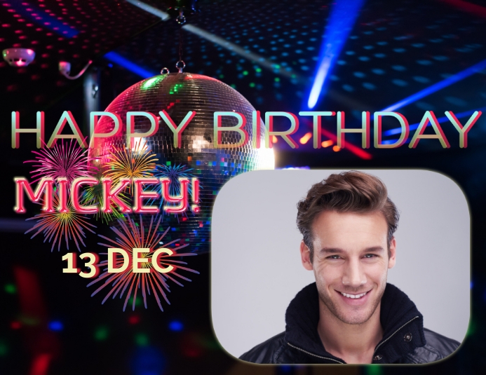 Birthday flyer (63) Ulotka (US Letter) template