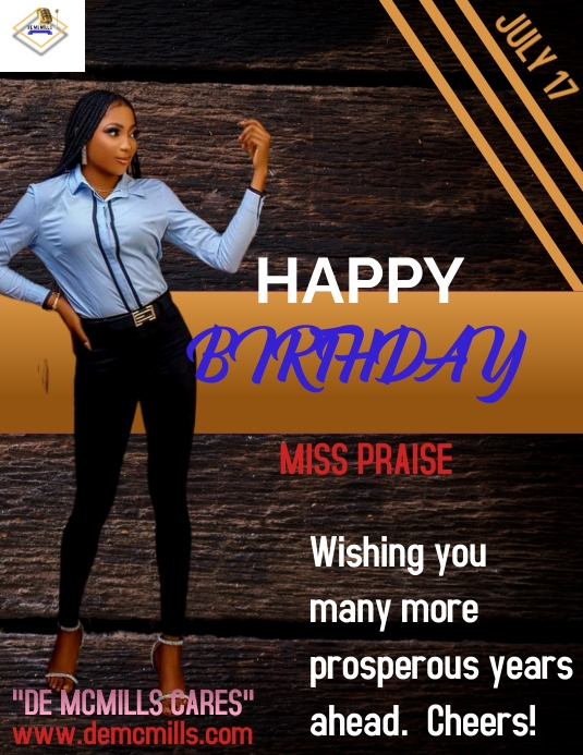 Birthday flyer (75) template