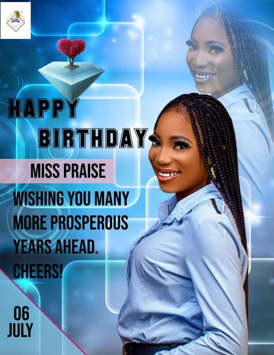 Birthday flyer (77) Ulotka (US Letter) template