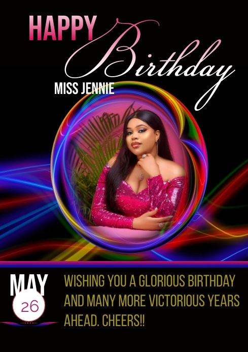 Birthday flyer (9) A4 template