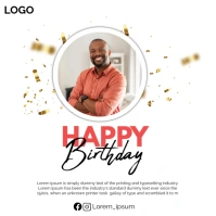 birthday flyer Publicación de Instagram template