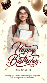 birthday flyer Instagram Story template
