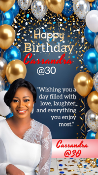Birthday flyer WhatsApp Status template