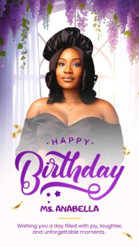 birthday flyer Instagram Story template