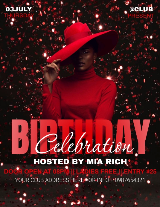 Birthday flyer Template PosterMyWall Birthday flyer Template PosterMyWall