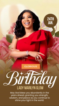 birthday flyer Instagram Story template