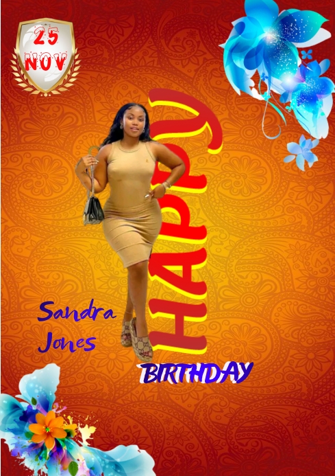 Birthday flyer A4 template