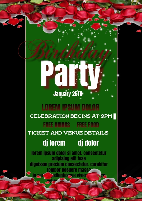 Birthday flyer Template PosterMyWall Birthday flyer Template PosterMyWall