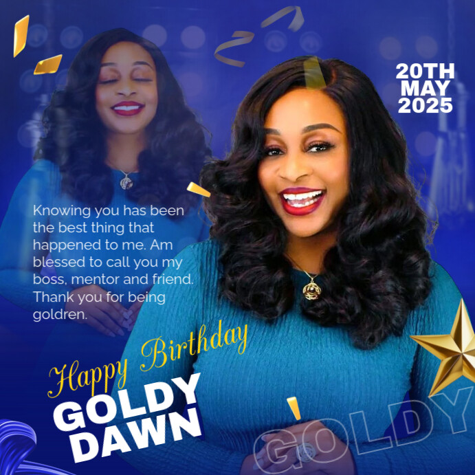 Birthday flyer Publicação no Instagram template