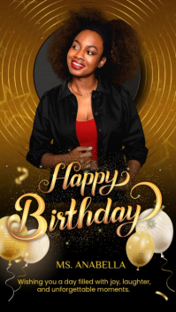 birthday flyer Instagram Story template