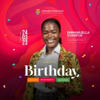 Birthday Flyer โพสต์บน Instagram template