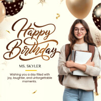 birthday flyer Instagram Post template