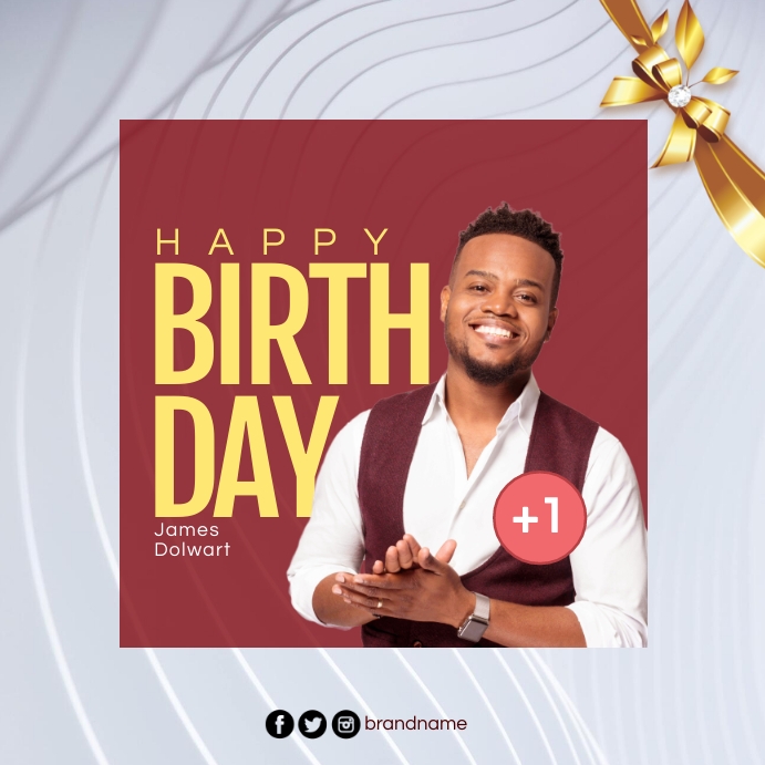 BIRTHDAY FLYER Publicação no Instagram template