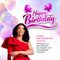 birthday flyer Instagram Post template