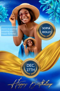 Birthday flyer Grafica Pinterest template