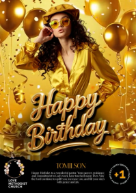 birthday flyer A3 template