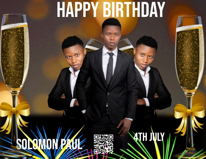 Birthday flyer Pamflet (VSA Brief) template