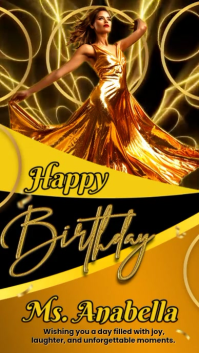 birthday flyer Instagram Story template