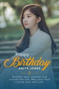 Birthday flyer Gráfico de Tumblr template