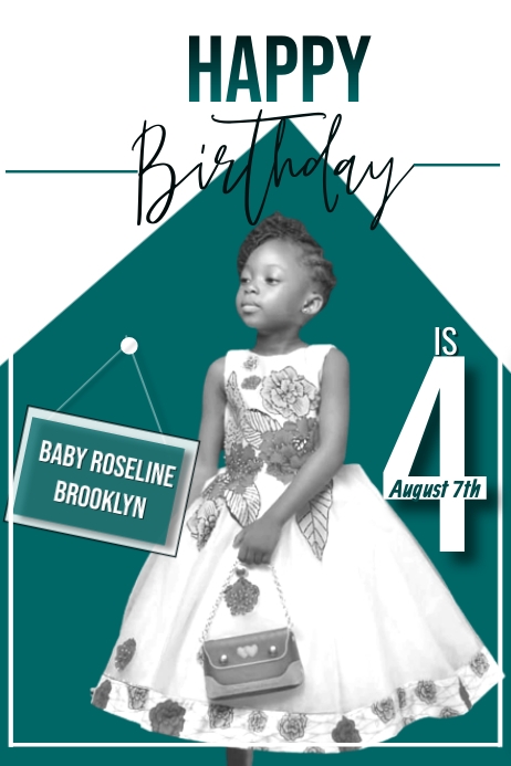 birthday flyer Poster template
