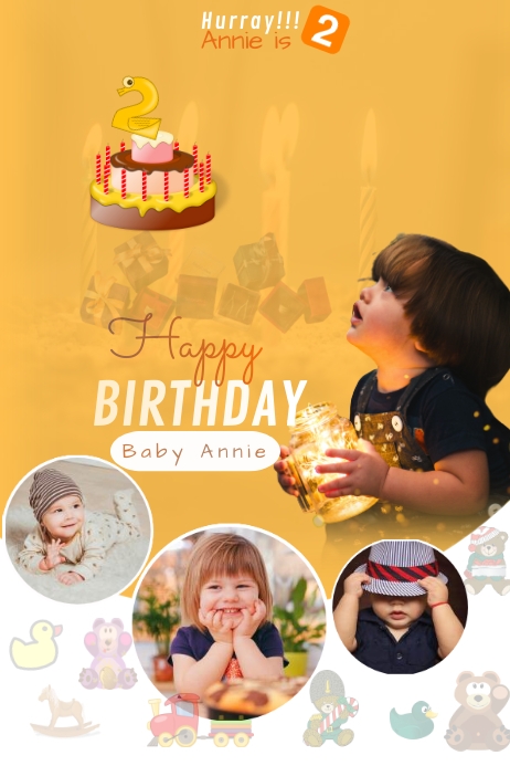 birthday flyer template (1) Plakat