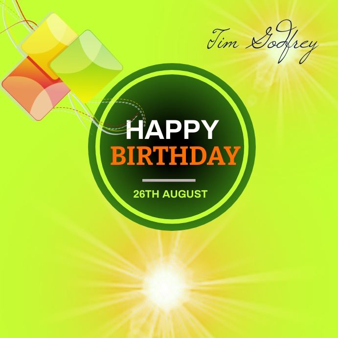 birthday flyer template Pos Instagram