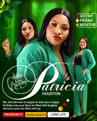 Green Birthday Celebration Instagram Portrait Template