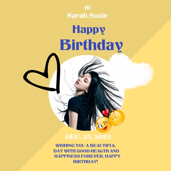 birthday flyer template Instagram Post