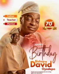 birthday flyer template Instagram Portrait