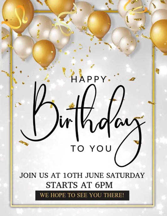 Birthday flyers, party flyers template