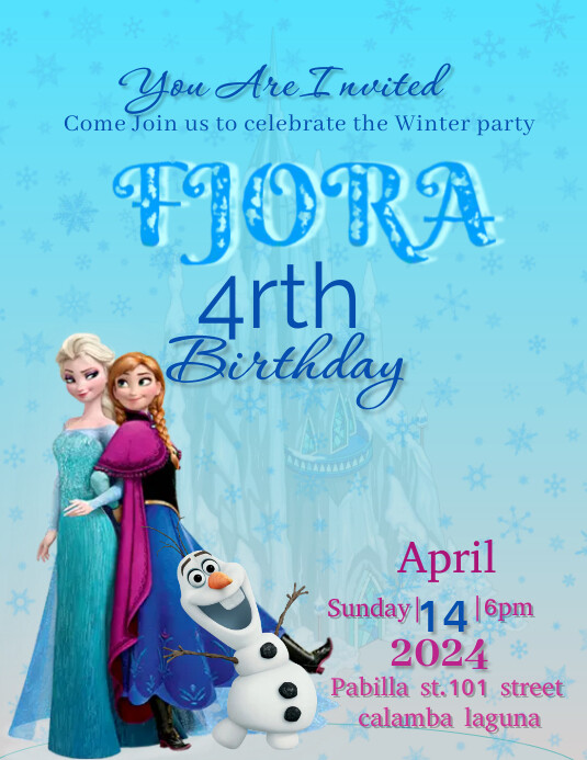 Birthday flyers Folder (US Letter) template