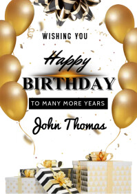 Birthday Flyers A3 template