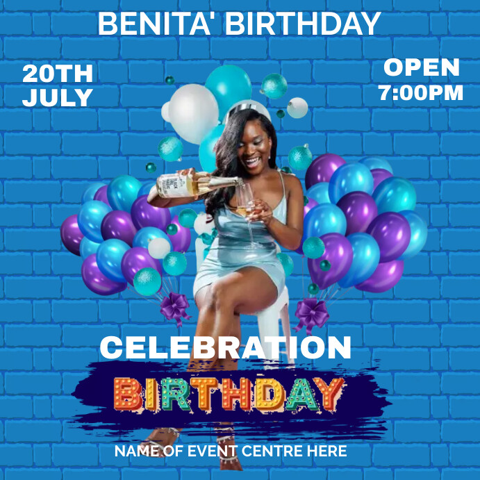 BIRTHDAY FLYERS Template PosterMyWall BIRTHDAY FLYERS Template PosterMyWall