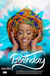 Birthday flyers Tumblr Graphic template