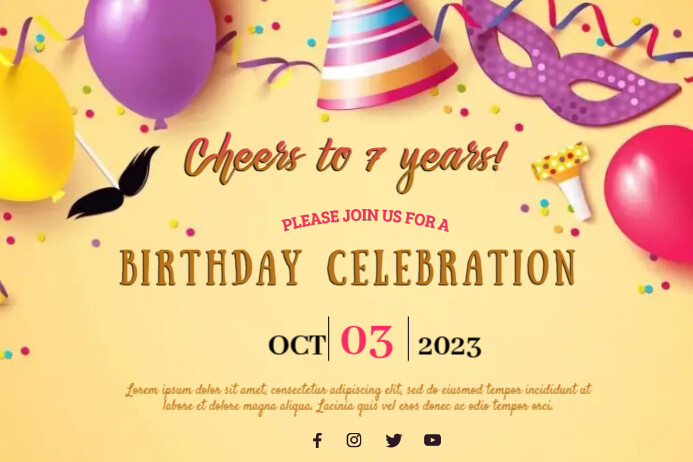 Birthday Flyers Template PosterMyWall Birthday Flyers Template PosterMyWall