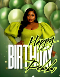 Birthday greetings flyer Us letter template