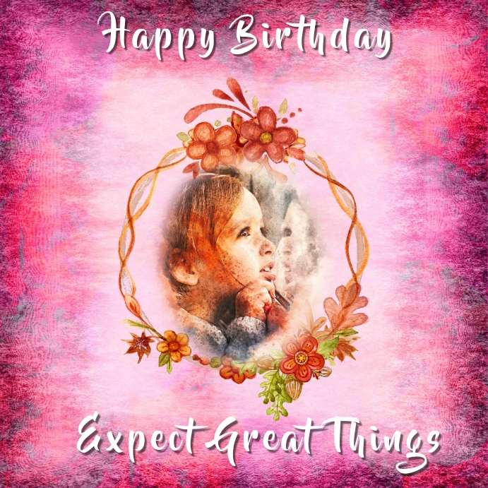 Birthday Instagram Card Template PosterMyWall