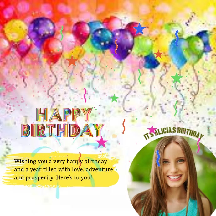 birthday instagram post, birthday video(1) Template PosterMyWall