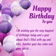 Birthday Instagram post Template | PosterMyWall